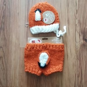 NWT So'Dorable 2 piece fox hand knit for newborn